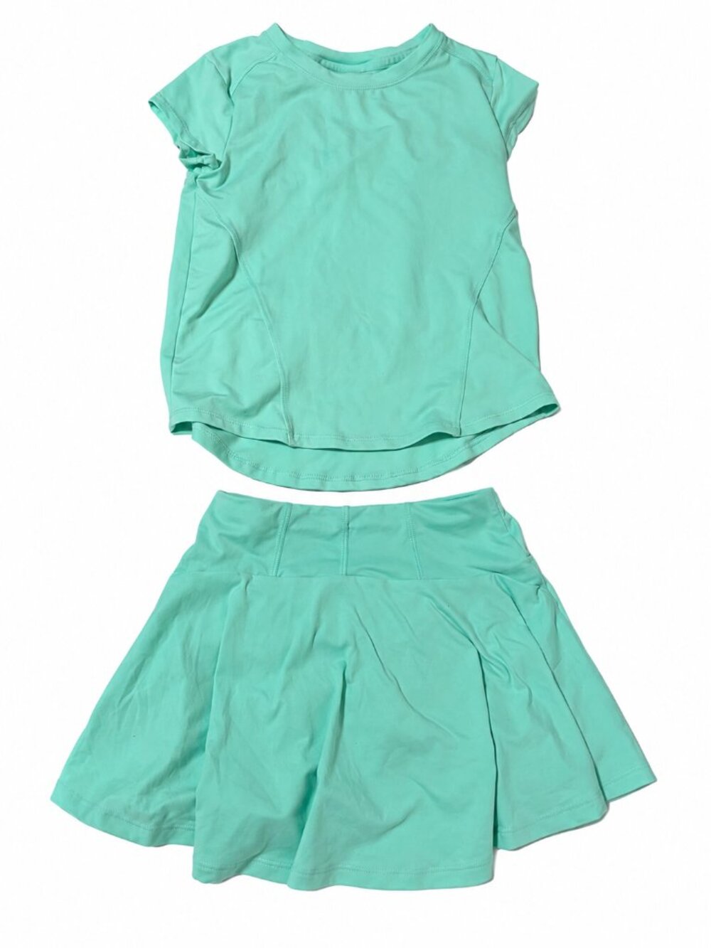 All in Motion Girls 2 Piece Tennis Set Top Skort XS 4/5 Mint Green